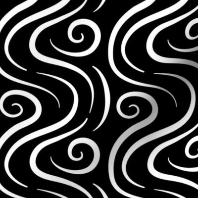 Pattern 0129 - abstract black and white swirls