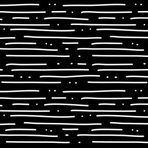 Pattern 0132 - abstract doodle white lines on black