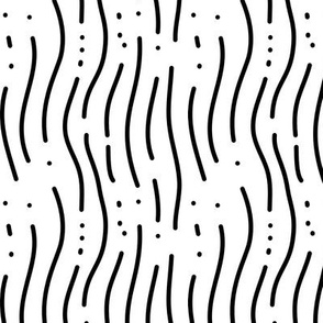 Pattern 0133 - abstract black doodle lines