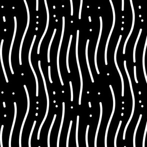 Pattern 0134 - abstract white lines on black