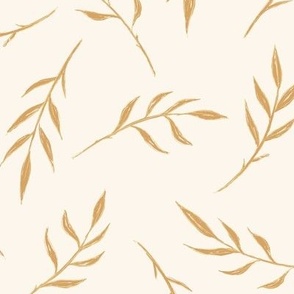 Tossed Leaf -Medium Ochre