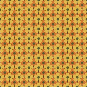 Small Vintage Flowers in yellow