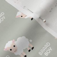 bad boy cute kawaii sheep pun funny farm animals joke on mist green