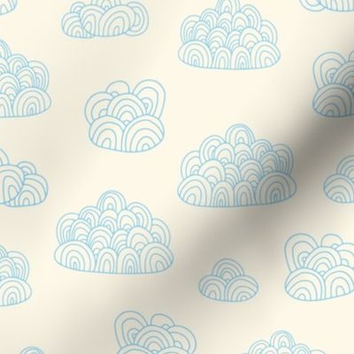 Blue Doodle Clouds