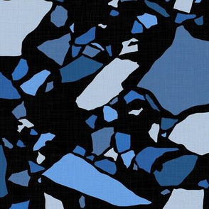 Terrazzo in Dark and Blue Shades / Large