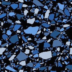 Terrazzo in Dark and Blue Shades / Medium