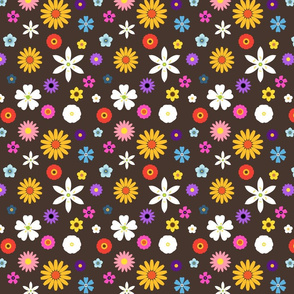 FIELD OF FLOWERS brown small scale