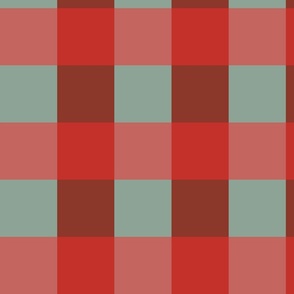 weird gingham RED GREEN 