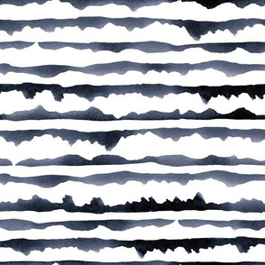 Black Textured Watercolour Stripes