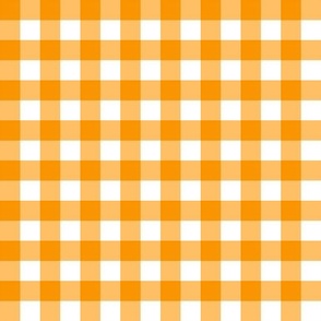 Gingham - Cheddar Oranges White