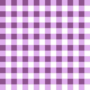 Gingham - Dark Mauves White