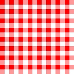 Gingham - Intense Red White