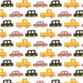 Cute Cars Yellow Brown