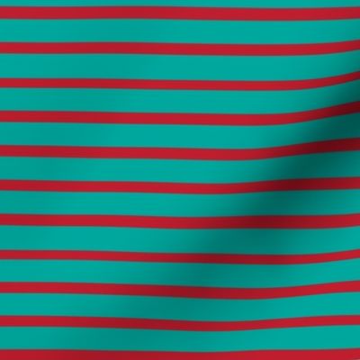 Venetian Stripe — teal  & apple