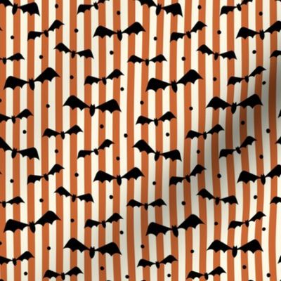 Flying bat, Halloween bat, stripe, orange, black 