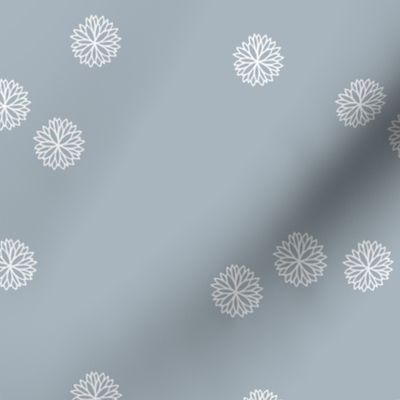 The minimalist snowflake sweet organic snow winter scandinavian design white on  ice blue