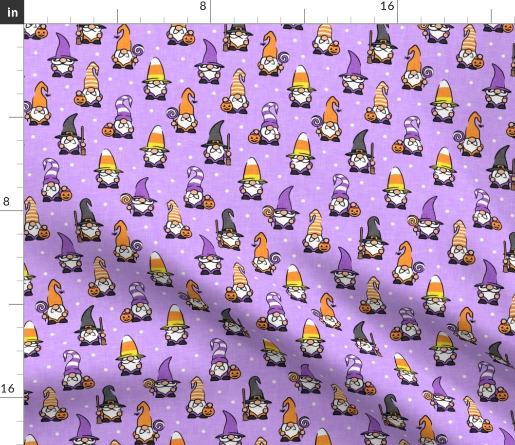 halloween gnomes - purple - LAD21