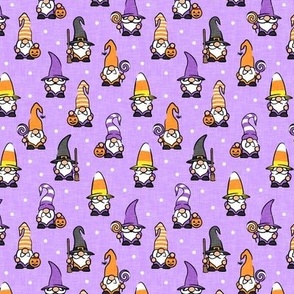 (small scale) halloween gnomes - purple - LAD21