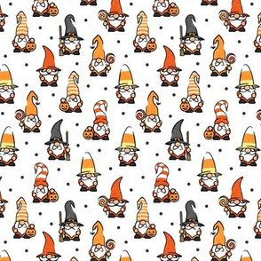 (small scale) halloween gnomes - orange and black - LAD21
