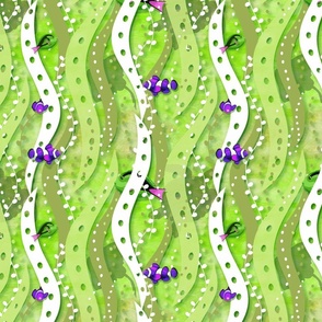 Keep on Swimming - Green-purple-white 