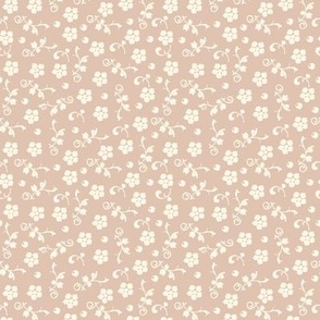 Mini flora - peach  - floral