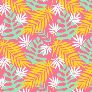 Tropical Palms - Pink