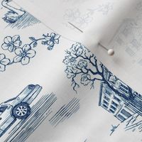 NEW YORK Toile de Jouy in Blue