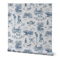 NEW YORK Toile de Jouy in Blue