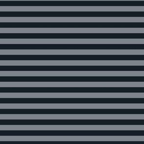 Horizontal Bengal Stripe Pattern - Obsidian and Steel Grey
