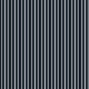 Small Vertical Bengal Stripe Pattern - Obsidian and Steel Grey