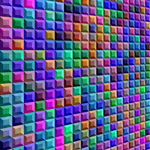 Colorful Tiles Perspective