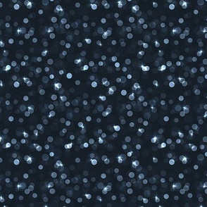 Small Sparkly Bokeh Pattern - Obsidian Color