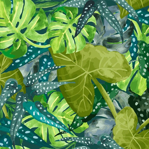 Tropical Leaves Green