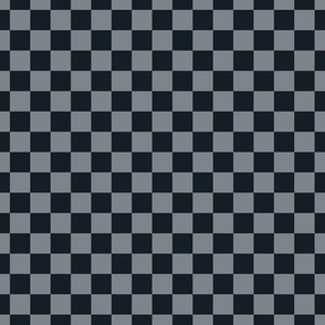 Checker Pattern - Obsidian and Steel Grey