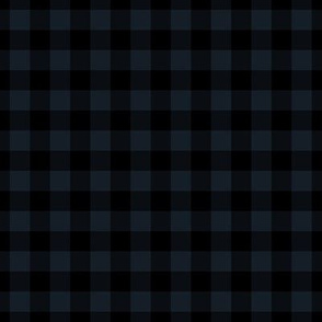 Gingham Pattern - Obsidian and Black