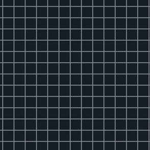 Grid Pattern - Obsidian and Steel Grey