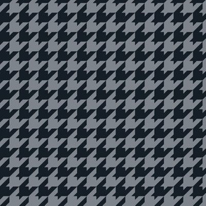 Houndstooth Pattern - Obsidian and Steel Grey