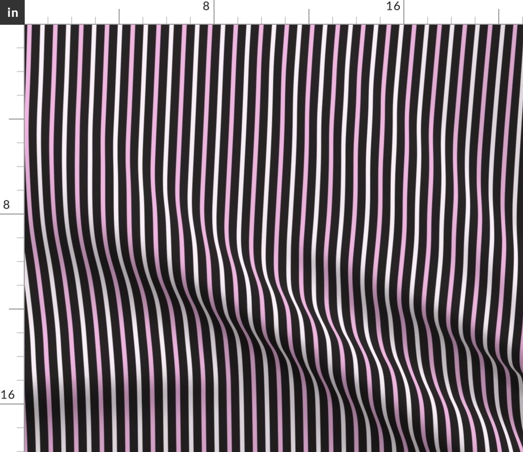 stripe strawberry fields - black and pink