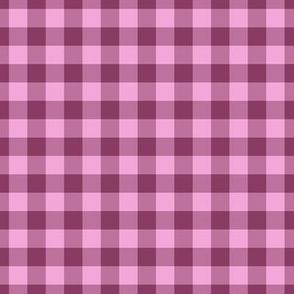 Gingham Pattern - Lavender Rose and Boysenberry