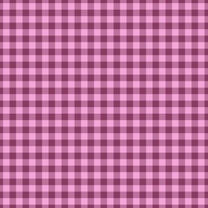 Small Gingham Pattern - Lavender Rose and Boysenberry