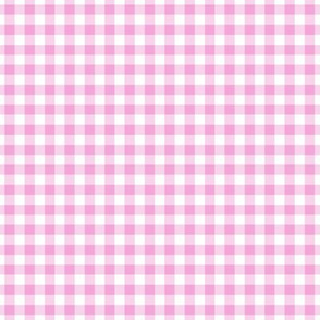 Small Gingham Pattern - Lavender Rose and White
