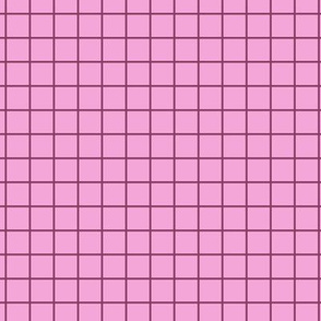Grid Pattern - Lavender Rose and Boysenberry