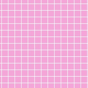 Grid Pattern - Lavender Rose and White