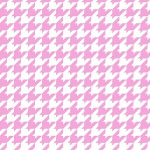 Houndstooth Pattern - Lavender Rose and White