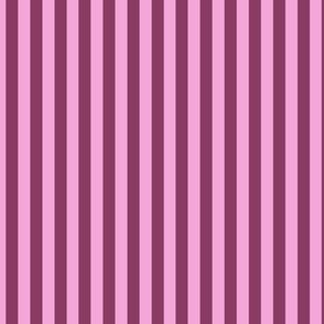 Vertical Bengal Stripe Pattern - Lavender Rose and Boysenberry