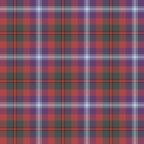 Stewart 1700s tartan fragment - 6" faded with white stripe