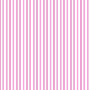 Small Vertical Bengal Stripe Pattern - Lavender Rose and White