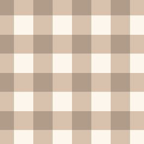 Check Checker Plain Gingham - Flax Linen