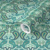 Paisley pattern. Blue-turquoise.