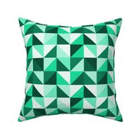 Green Retro Geometric Triangles